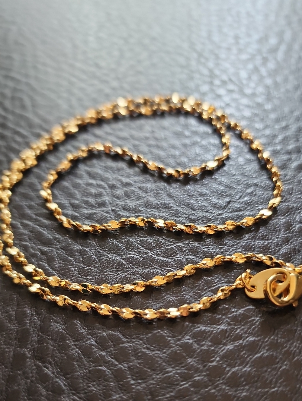 Gold Tone Twisted Rope Chain Necklace - Women Jewelry